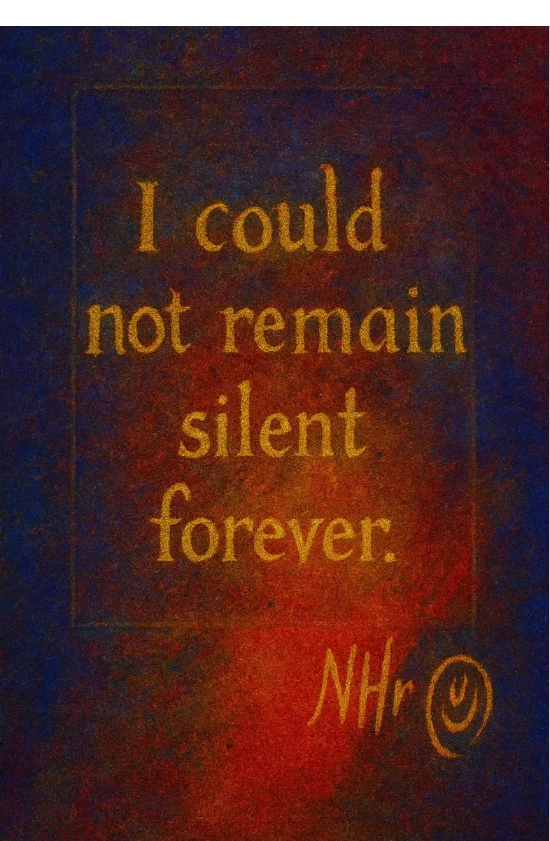 Archive plate of a work Volume V transcribes as I could not remain silent forever
